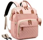 Sac à langer rose avec fonction lit pour bébé