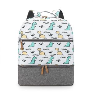 Petit sac à dos à langer dinosaure coloré