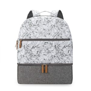 Petit sac à dos à langer motif floral élégant