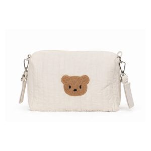 Petit sac à langer bébé beige élégant