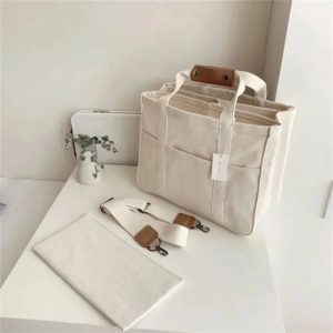 Sac de rangement pour couches blanc avec fermeture éclair
