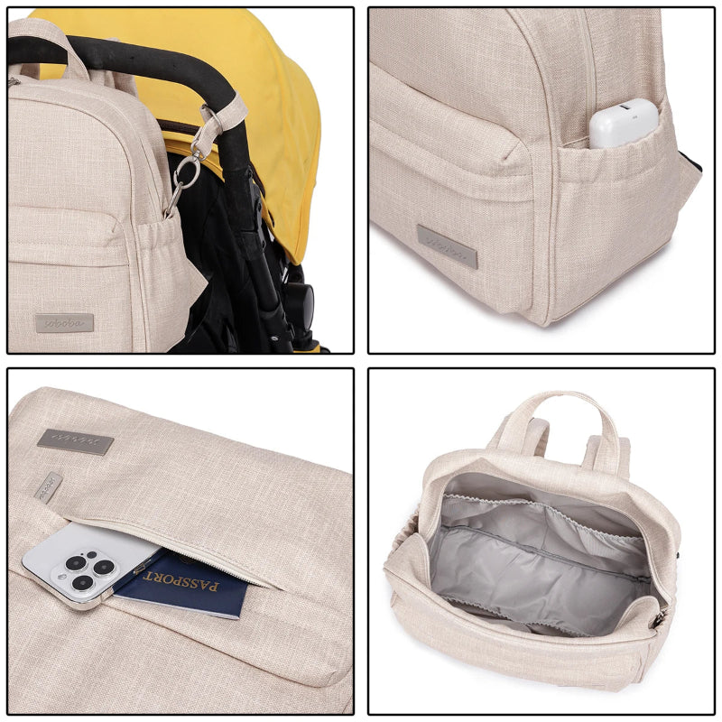 Sac à dos pratique pour langer les bébés avec pochettes de rangement