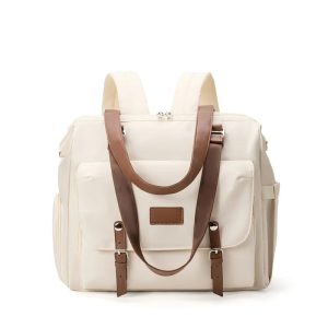 Sac à dos à langer élégant avec multiples poches de rangement