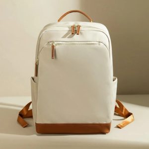 Sac à dos à langer bébé gris avec poches