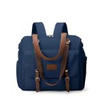 Sac à dos à langer bleu avec poches multiples et design moderne