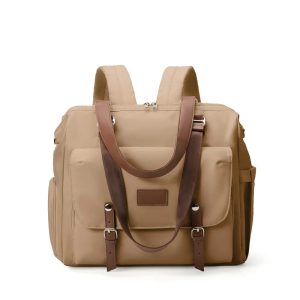 Sac à dos à langer marron pratique et élégant