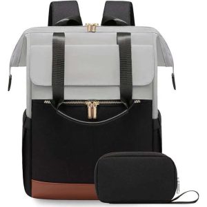 Sac à dos à langer noir avec poches multiples
