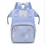 Sac à dos oursons bleu en toile