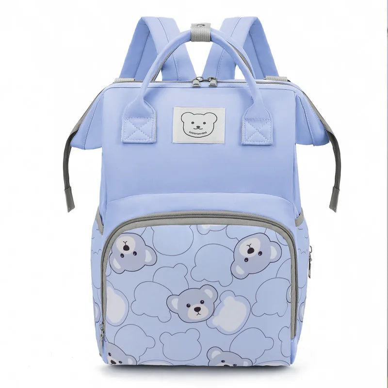 Sac à dos oursons bleu en toile