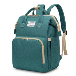 Sac à langer 3 en 1 vert pratique et moderne