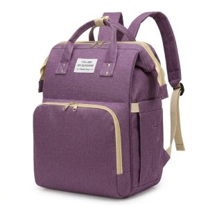 Sac à langer 3 en 1 violet pratique pour bébé