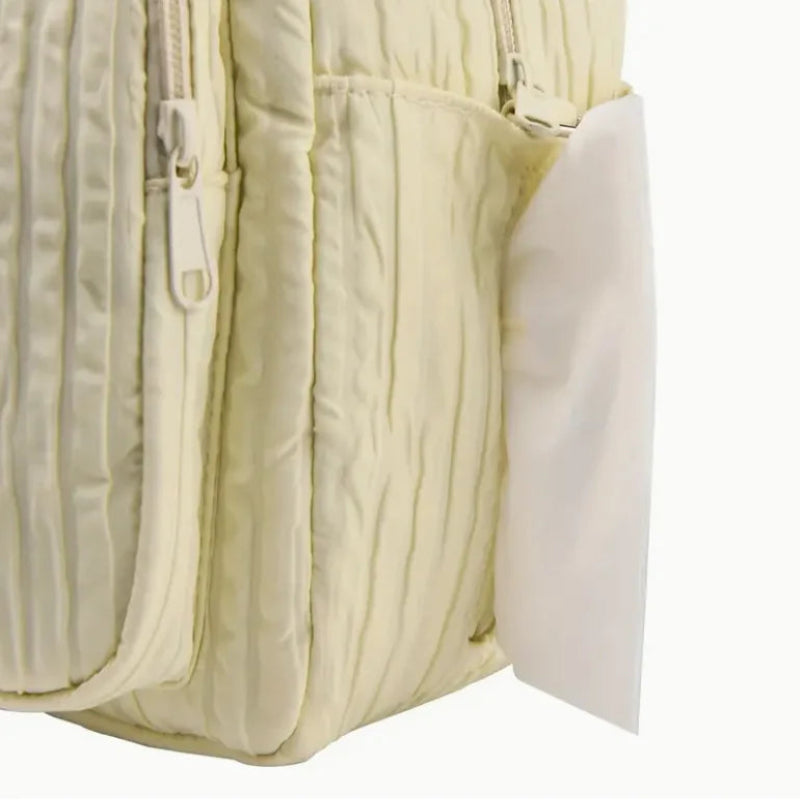 Sac à langer en tissu jaune tendance