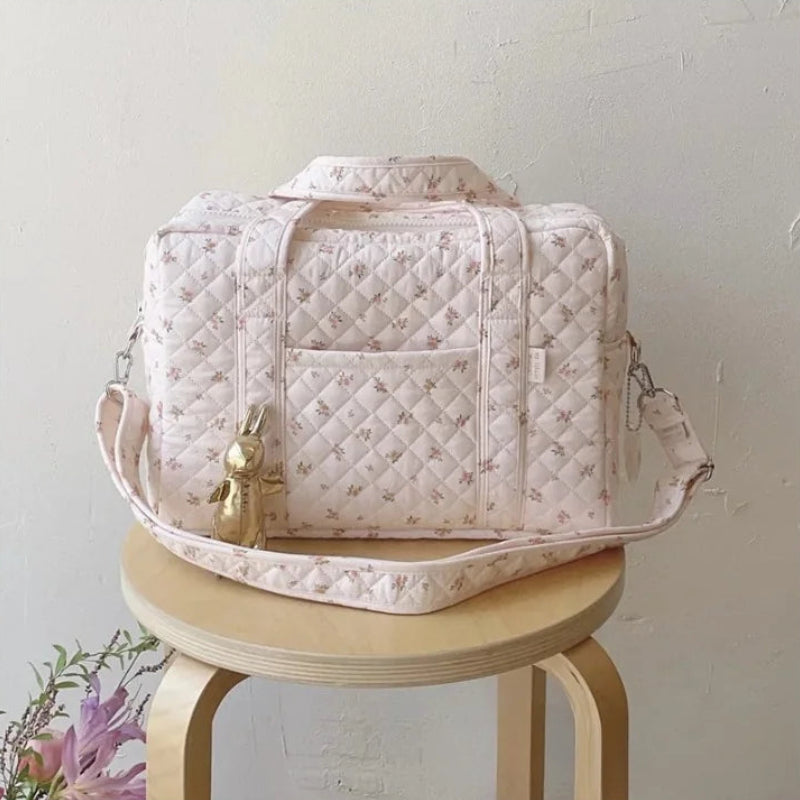 Joli sac à langer rose pour affaires de bébé