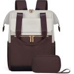 Sac à langer à dos marron élégant avec poches