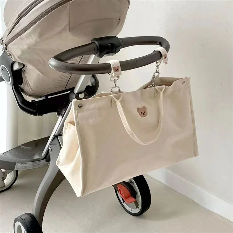 Sac à langer ourson avec poches pratiques
