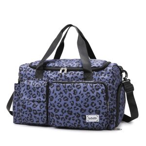 Sac à langer léopard bleu élégant et pratique