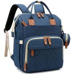 Sac à langer bleu avec fonction lit intégré pour bébé