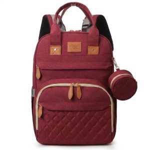 Sac à langer lit rouge convertible pour bébé