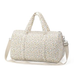 Sac à langer matelassé gris élégant