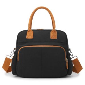 Sac à langer pratique noir pour parents actifs