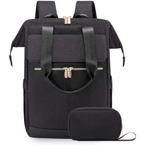 Sac à langer format sac à dos noir élégant