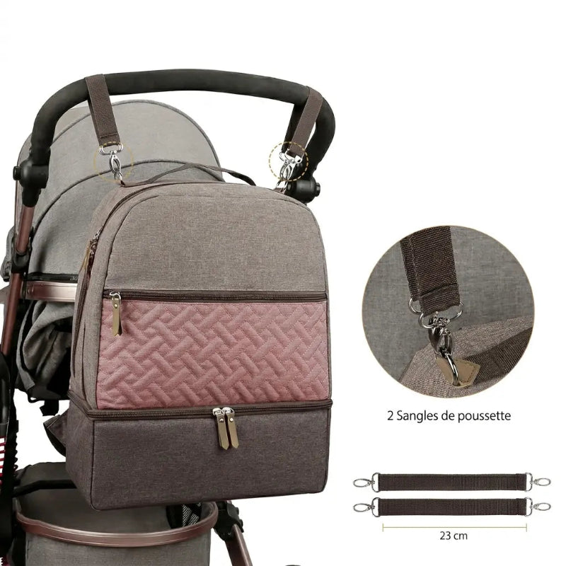 Petit sac à langer avec bandoulière réglable