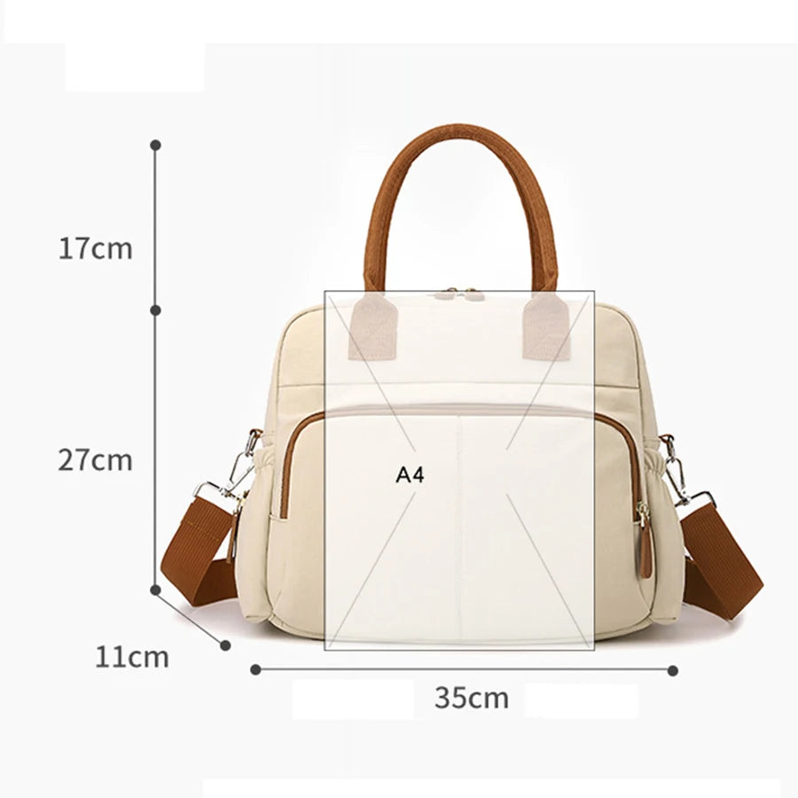 Anses et sangle ajustable du sac à langer beige