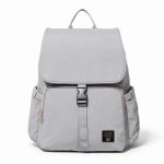 Sac à langer gris élégant avec poches multiples