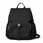 Sac à langer à dos noir élégant et pratique