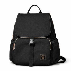 Sac à langer à dos noir élégant et pratique