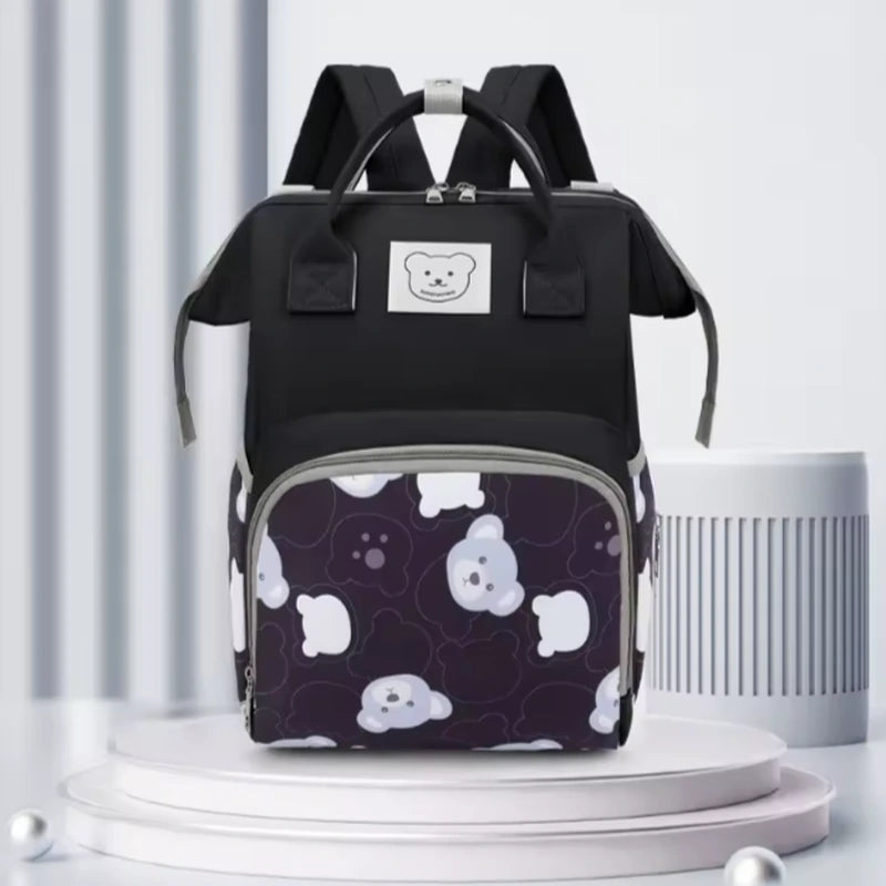 Sac à dos oursons noir élégant pour enfants